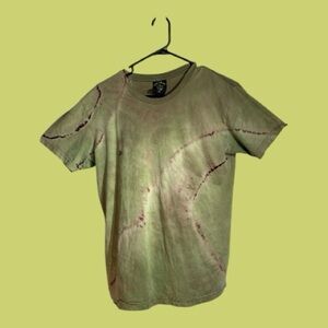 King of Kings Label Men’s Kiwi Green Tie Dye Short Sleeve Cotton T Shirt Sz M